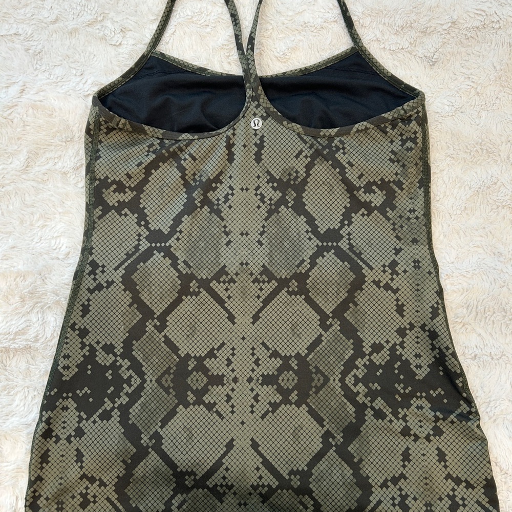 lululemon athletica Olive Snake-Print Tank